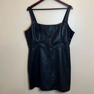 Abercrombie & Fitch Black Faux Leather Dress Size X-Large